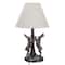 Hello Honey® 18.5" Brown & Natural Bunny Rabbit Table Lamp with Linen Empire Shade